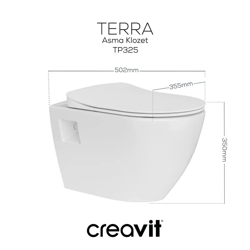 Creavit Terra Asma Klozet Beyaz