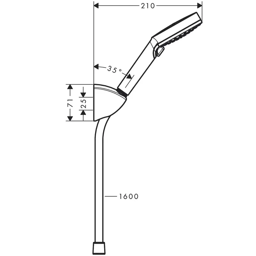 Hansgrohe Vernis Blend Vario Porter Duş Seti 1.6 m Krom