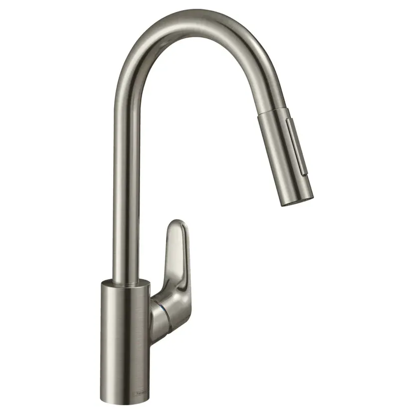 Hansgrohe Focus Eviye Bataryası 240 Spiralli Siyah