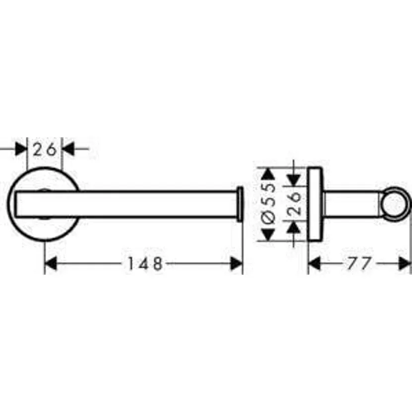 Hansgrohe Logis Kağıtlık Açık Krom