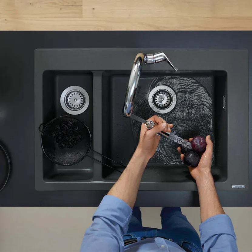 Hansgrohe Ankastre Granit Eviye Taş Grisi