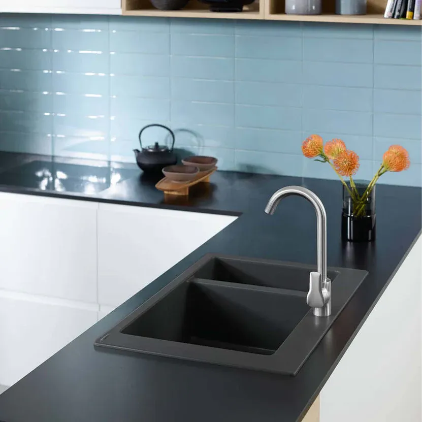 Hansgrohe Ankastre Granit Eviye Taş Grisi