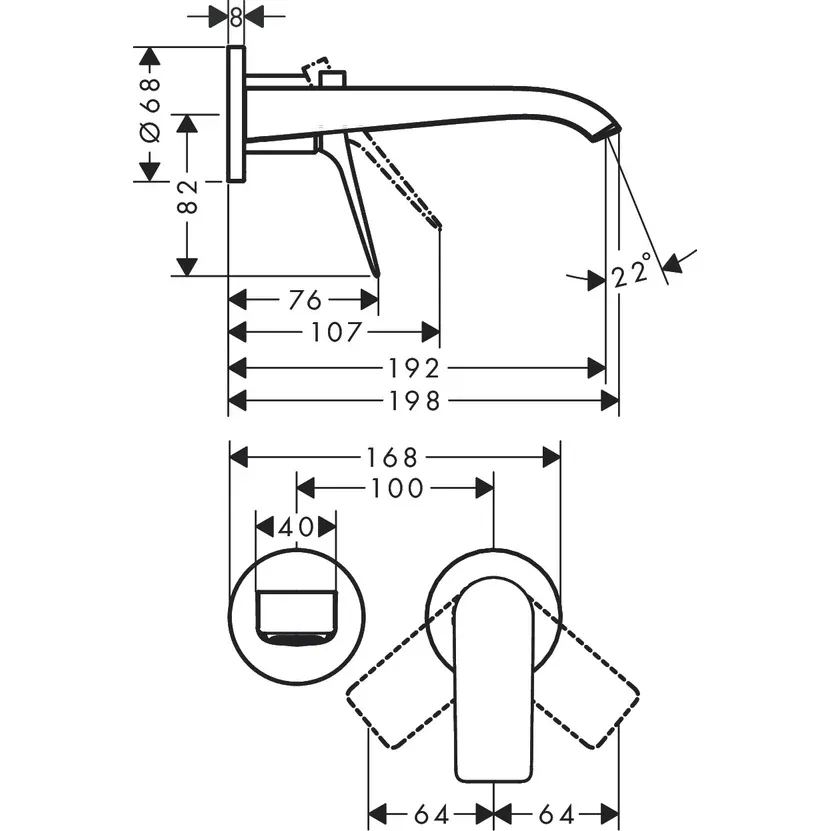Hansgrohe Vivenis Ankastre Lavabo Bataryası Krom