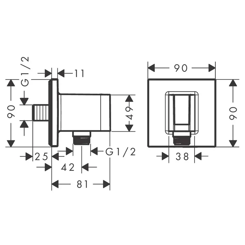 Hansgrohe Fixfit E Duş Askısı Krom