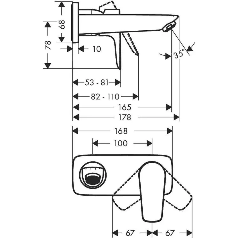 Hansgrohe Talis E Ankastre Lavabo Bataryası Krom