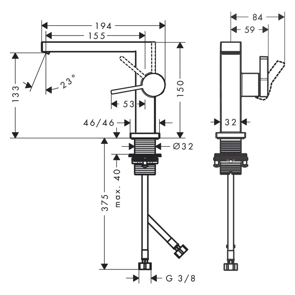 Hansgrohe Tecturis E Lavabo Bataryası 110 CoolStart Krom