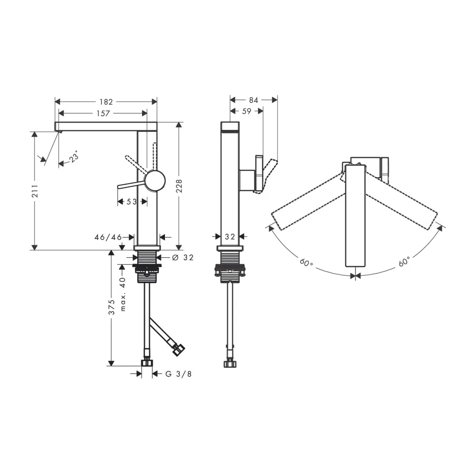 Hansgrohe Tecturis E Lavabo Bataryası 210 CoolStart Krom